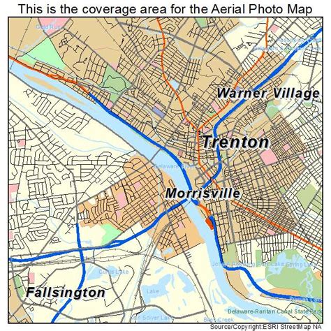 Aerial Photography Map Of Trenton Nj New Jersey