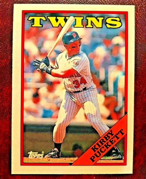 1988 Topps Kirby Puckett 120 Twins Hall Of Famer Baseball Card Nm M