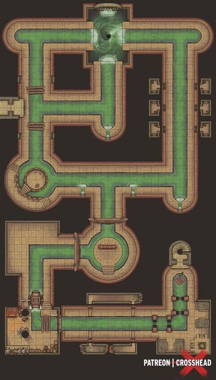 Into The Sewers X Battlemaps Dungeon Maps Dnd World Map Tabletop Rpg Maps