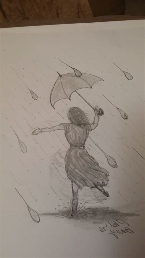 Dancing In The Rain Sketches Drawing Sketches Drawings