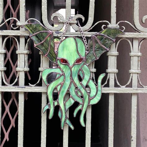 Stained Glass Cthulhu Suncatcher Boutique Du Vampyre