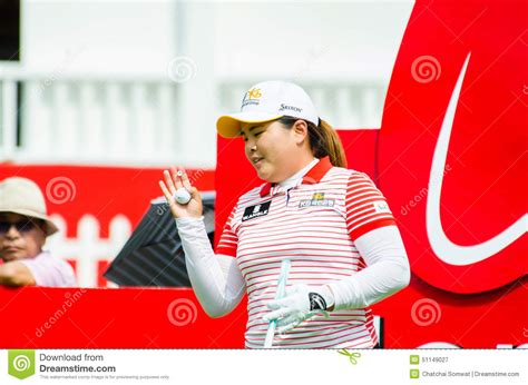 Z první desítky světového žebříčku se účastní kang, hyo joo kim, lydia … Honda LPGA Thailand 2015 redactionele fotografie ...