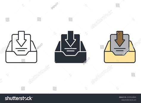 Inbox Icons Symbol Vector Elements Infographic Stock Vector Royalty