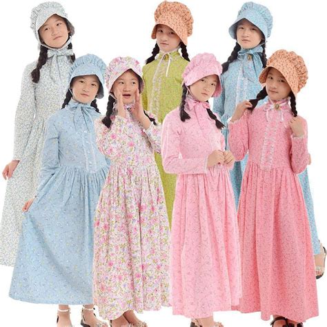 Women Reenactment Women Colonial Costume Pioneer Puritan Dress Bonnet