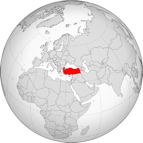 Turkey Map Globe Transparent Background Middle East Norway To