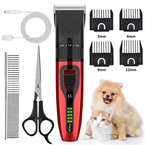 Pet Grooming Clippers Kit With Scissor And Comb Dog Grooming Supplies