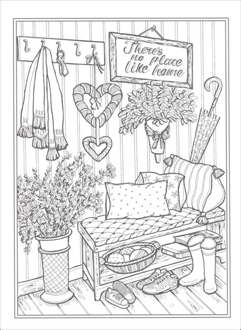 Home Sweet Home Coloring Book Creative Haven Coloring Home