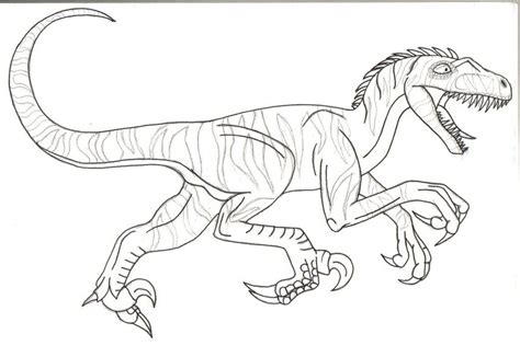 Jurassic World Velociraptor Coloring Page Raptor Coloring Page