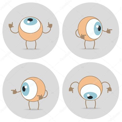 Icono De Dibujos Animados De Ojos El Ojo Mira Hacia Arriba Hacia