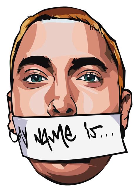Eminem My Name Is Rapper Art Eminem Drawing Hip Hop Artwork