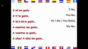 The Verb Gustar In Spanish Youtube