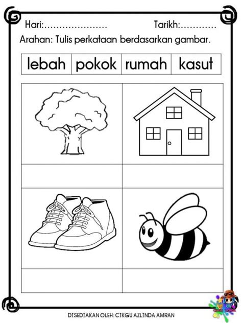 Buku Bahasa Melayu Tadika Tahun Kenal Huruf Dan Perkataan Mudah My
