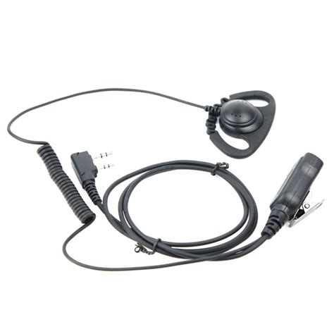 Kenwood D Shape Earpiece Headset With Microphone Ptt For Handheld Two