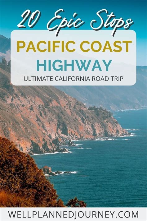 The Best Pacific Coast Highway Stop Free Printable Map California