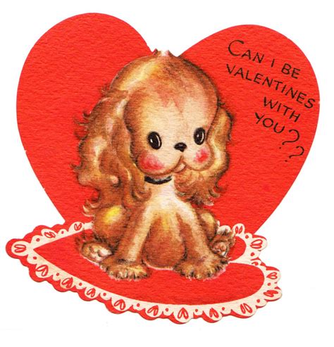 Two Crazy Crafters Vintage Valentine Cards Puppy Valentines Retro