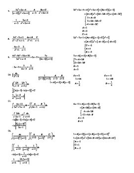 Article by katherine greenwood | worksheet ideas. Partial Fraction Decomposition Worksheet for Integrals ...