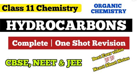 Hydrocarbons Class 11 Chemistry One Shot Revision Complete Chapter CBSE