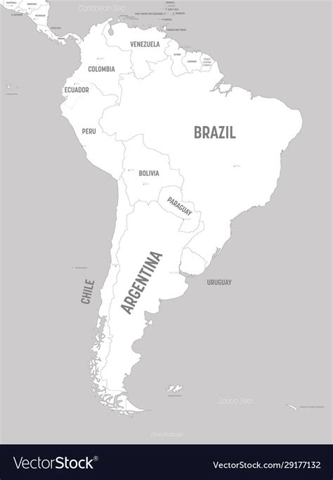 South America Map Black And White Get Latest Map Update