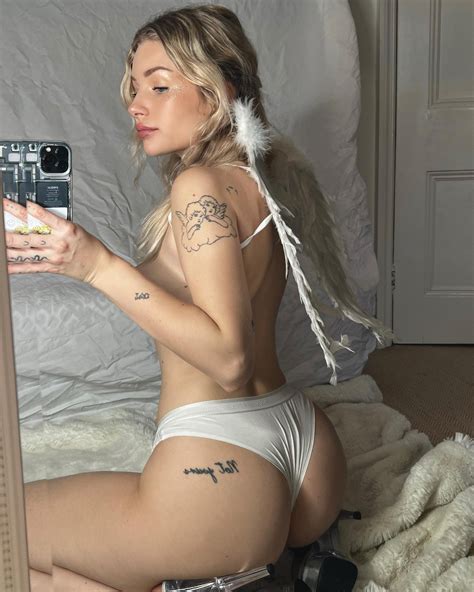 Lottie Moss Wears Angel Wings As She Poses Topless For Saucy Bedroom