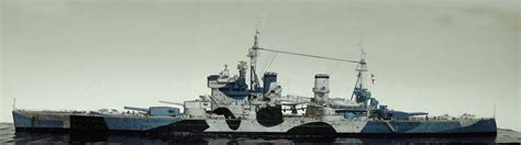 HMS King George V Circa 1942 1943 In Camouflage Pattern 350 Scale