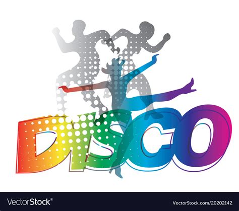Disco Dance Silhouettes Royalty Free Vector Image