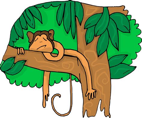 Monkey In A Tree Cartoon Clipart Panda Free Clipart Images