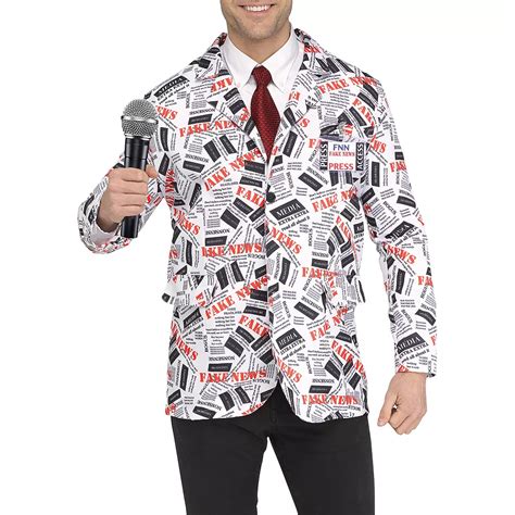 Mens Fake News Reporter Costume Party City