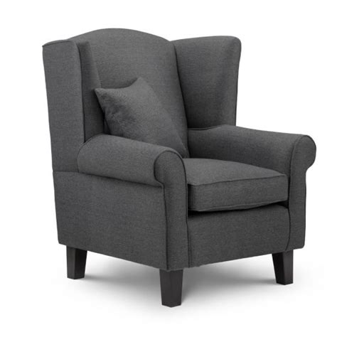 Shetland Grey Tweed Wingback Chair Sloane And Sons