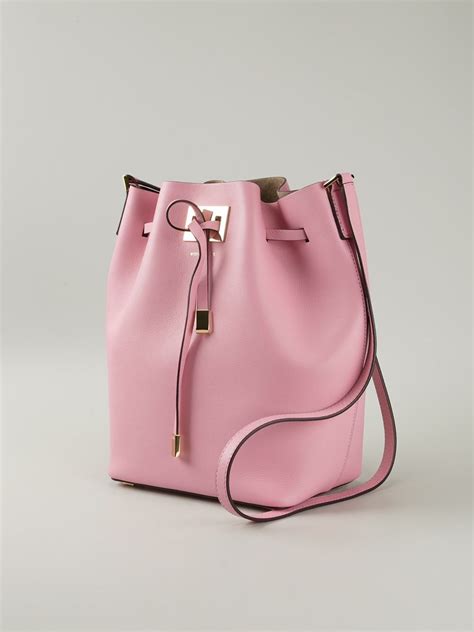 Michael Kors Miranda Bucket Bag In Pink Lyst
