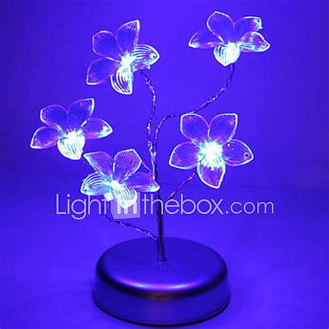 Modern Flower Shape Blue Light Led Night Light 878613 2016 999