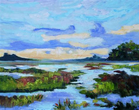 Mellow Marsh Painting By Rebecca Croft Fine Art America