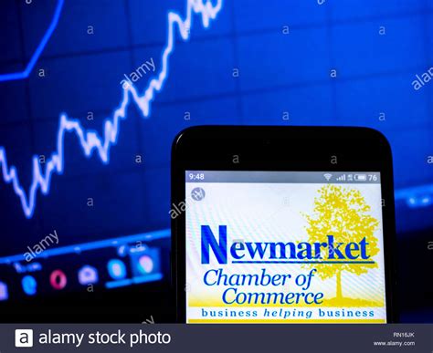 Newmarket Chamber Of Commerce Logo Seen Displayed On Smart Phone Stock