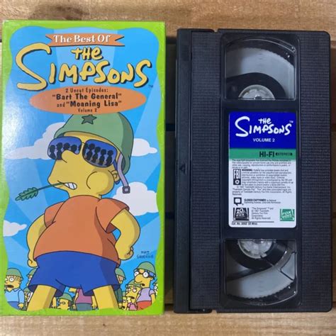 The Best Of The Simpsons Vol 2 Bart The General Moaning Lisa Vhs 922 399 Picclick