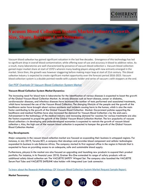 Ppt Vacuum Blood Collection System Market Powerpoint Presentation Free Download Id