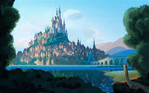 Rapunzels Castle Concept Art From Disneys Tangled Desktop Wallpaper