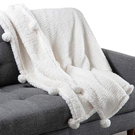 Craft And Kin Plush Throw Blanket Ultra Soft Plush Blanket Fluffy White