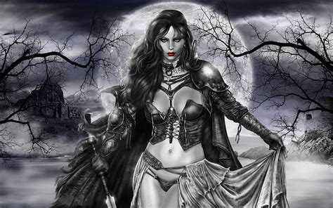 Online Crop HD Wallpaper Art Dark Gothic Horror Vampire Women Wallpaper Flare