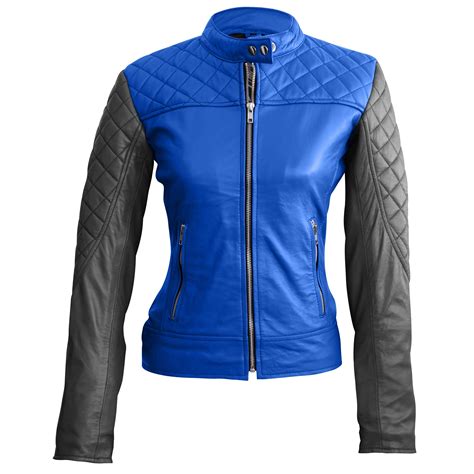 Blue Leather Jackets Leather Skin Shop