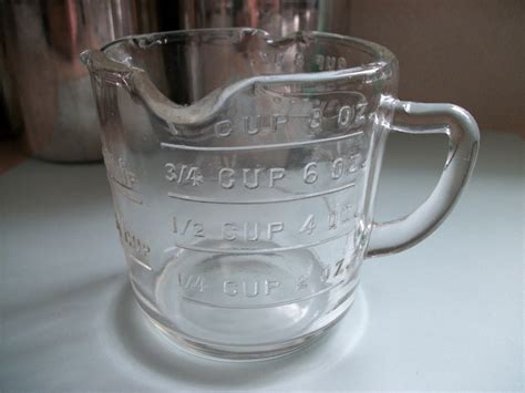 Vintage One Cup Glass Measuring Cup Three Spouts Treasury