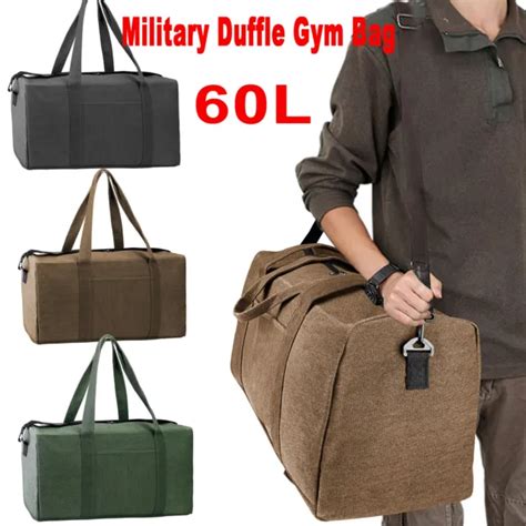 Military Canvas Duffle Gym Bag Sports Travel Luggage Handbag Tote Shoulder Bag 2199 Picclick