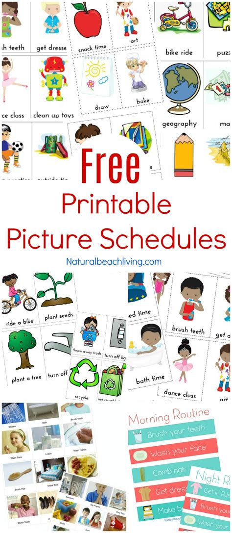 Printable Visual Daily Routine Preschool Sample Half Day Preschool