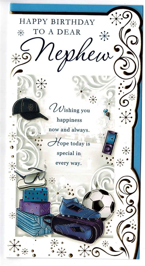 Nephews come in all shapes and sizes, but none seems to be perfect; Nephew Birthday Card With Sentiment Verse - With Love Gifts & Cards