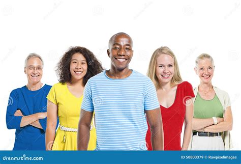 Multi Ethnic Group People Cheerful Smiling Concept Stock Image Image