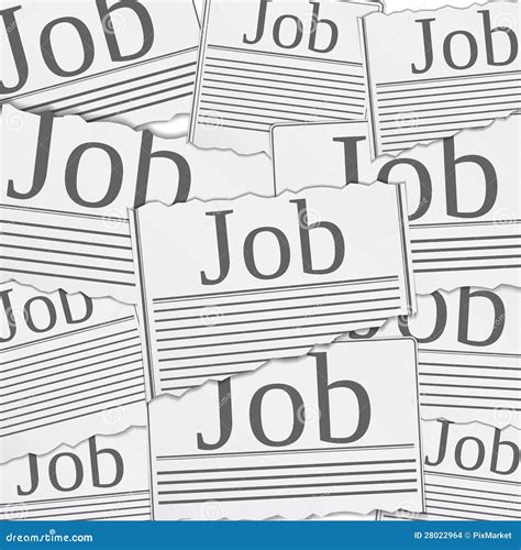 Job Search Concept. Loupe, Newspaper With Employment Advertisements