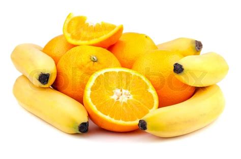 Fresh Orange And Banana Stock Image Colourbox