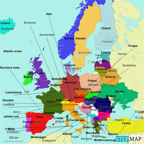 StepMap European map Landkarte für Germany