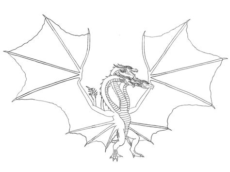 Amazing Ghidorah Coloring Pages Coloring Cool