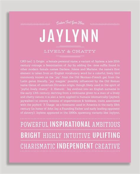 Jaylynn Classic Name Print Personalized Art Print Classic Names