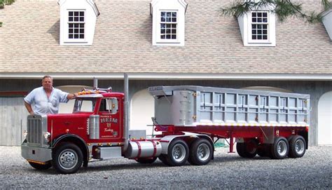 Mini Peterbilt Pose In Front Of His Home With The Completed