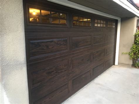 Chi Walnut Color Garage Door Installed In Irvine Cityscape Garage Doors